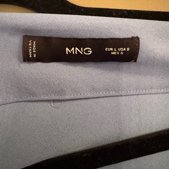 Mango Asymmetrical one shoulder Blue Dress - Picture 2 of 11